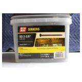 Box of 3,886 Grip Rite 8D 2-3/8 Inch Sinkers Nails 30 lbs