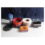 Assorted Nails, Tape, and Sealant Lot for Construction and Repair