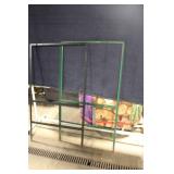 Pair of Metal Window Frames with Green and Black Finish 32x32 in