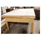 Used Wood Work Table 77x59 Inches