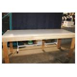 Heavy Duty Wood Shop Workbench 84x36 Inches