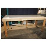 Heavy Duty Wood Shop Workbench 84x36 Inches