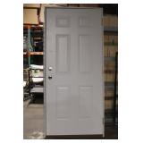 Exterior Prehung Door with Frame and Threshold, 36x80 Inches