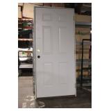 Exterior Prehung Door with Frame and Threshold, 36x80 Inches