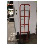 Red Steel Hand Truck Dolly with Pneumatic Wheels
