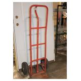 Red Steel Hand Truck Dolly with Pneumatic Wheels