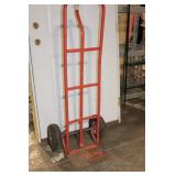 Red Steel Hand Truck Dolly with Pneumatic Wheels