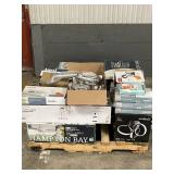 Large LOT of Lamps, Lighting, Electronics, Home Security, Faucets, Showers and Other Items. Mixed Lot. Open Box, For Parts (Great for eBay resellers)