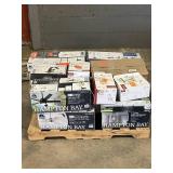 Large LOT of Lamps, Lighting, Electronics, Home Security, Faucets, Showers and Other Items. Mixed Lot. Open Box, For Parts (Great for eBay resellers)
