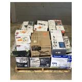 Large LOT of Lamps, Lighting, Electronics, Home Security, Faucets, Showers and Other Items. Mixed Lot. Open Box, For Parts (Great for eBay resellers)
