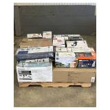 Large LOT of Lamps, Lighting, Electronics, Home Security, Faucets, Showers and Other Items. Mixed Lot. Open Box, For Parts (Great for eBay resellers)