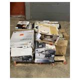 Large LOT of Lamps, Lighting, Electronics, Home Security, Faucets, Showers and Other Items. Mixed Lot. Open Box, For Parts (Great for eBay resellers)