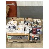Large LOT of Lamps, Lighting, Electronics, Home Security, Faucets, Showers and Other Items. Mixed Lot. Open Box, For Parts (Great for eBay resellers)