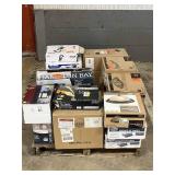 Large LOT of Lamps, Lighting, Electronics, Home Security, Faucets, Showers and Other Items. Mixed Lot. Open Box, For Parts (Great for eBay resellers)