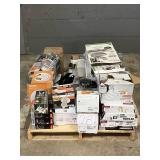Large LOT of Lamps, Lighting, Electronics, Home Security, Faucets, Showers and Other Items. Mixed Lot. Open Box, For Parts (Great for eBay resellers)