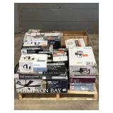 Large LOT of Lamps, Lighting, Electronics, Home Security, Faucets, Showers and Other Items. Mixed Lot. Open Box, For Parts (Great for eBay resellers)
