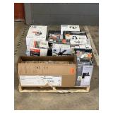Large LOT of Lamps, Lighting, Electronics, Home Security, Faucets, Showers and Other Items. Mixed Lot. Open Box, For Parts (Great for eBay resellers)