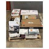Large LOT of Lamps, Lighting, Electronics, Home Security, Faucets, Showers and Other Items. Mixed Lot. Open Box, For Parts (Great for eBay resellers)