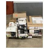 Large LOT of Lamps, Lighting, Electronics, Home Security, Faucets, Showers and Other Items. Mixed Lot. Open Box, For Parts (Great for eBay resellers)