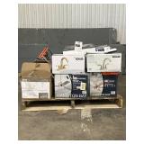 Large LOT of Lamps, Lighting, Electronics, Home Security, Faucets, Showers and Other Items. Mixed Lot. Open Box, For Parts (Great for eBay resellers)