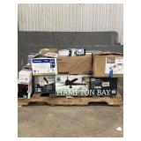 Large LOT of Lamps, Lighting, Electronics, Home Security, Faucets, Showers and Other Items. Mixed Lot. Open Box, For Parts (Great for eBay resellers)