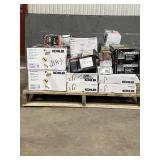 Large LOT of Lamps, Lighting, Electronics, Home Security, Faucets, Showers and Other Items. Mixed Lot. Open Box, For Parts (Great for eBay resellers)