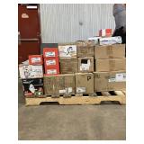 Large LOT of Lamps, Lighting, Electronics, Home Security, Faucets, Showers and Other Items. Mixed Lot. Open Box, For Parts (Great for eBay resellers)