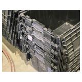 Lot of (5) Stackable Plastic Tote Bins 15" x 21 1/2" x 13"