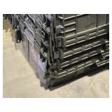 Lot of (5) Stackable Plastic Tote Bins 15" x 21 1/2" x 13"