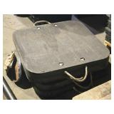 Lot of (4) Plastic Stabilizer Supports with Rope Handles 23 1/2" x 23 1/2" x 2"