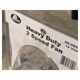 Lot of (2) 7" Fans | 12 Volt | 2 Speed | Heavy Duty (in original packaging)