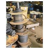 Lot of (5 Partial Spools) Electrical Wire, 19mm 600V Welding Cable (assorted)