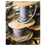 Lot of (3 Partial Spools) Electrical Wire, 32mm 600V Welding Cable (assorted)
