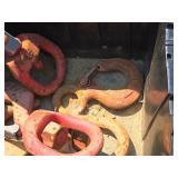 Lot of (7) Crane Swivel Lifting Hooks (assorted)