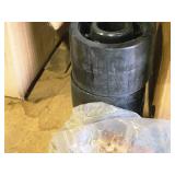 Lot of (1 Box) Assorted Parts - Wheels, Various Pins, Wheel Accessories