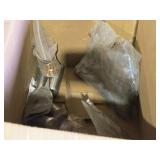 Lot of (1 Box) Assorted Parts - Wheels, Various Pins, Wheel Accessories