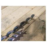 Lot of (6) Assorted Boring Bits (1) 12" Square Drive 3/8", (1) 17" Square Drive 3/8", (1) 30" Hex Drive 3/8", (1) 20" Hex Drive 3/8", (2) 18" Round Drive 3/8"