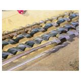 Lot of (6) Assorted Boring Bits (1) 12" Square Drive 3/8", (1) 17" Square Drive 3/8", (1) 30" Hex Drive 3/8", (1) 20" Hex Drive 3/8", (2) 18" Round Drive 3/8"