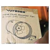 Lot of (2) Vivosun 6" 240-CFM In-Line Duct Booster Fans (in original packaging)