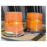 Lot of (2) Orange Lens Safety Lights