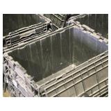 Lot of (5) Stackable Plastic Tote Bins 15" x 21 1/2" x 13"