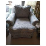 Beautiful Teal & Cream Upholstered Rocking/Swivel Chairs