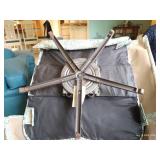 Beautiful Teal & Cream Upholstered Rocking/Swivel Chairs