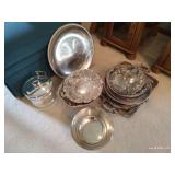 Large, HEAVY Silver Plate Platters, Cake Stand, Ice Bucket & More Large, HEAVY Silver Plate Platters, Cake Stand, Ice Bucket & More