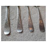 Four Large Sterling Spoons Four Large Sterling Spoons