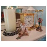 Owl Treasure Keeper, Sand Timer, Bell, Clock Owl Treasure Keeper, Sand Timer, Bell, Clock