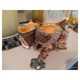 Owl Treasure Keeper, Sand Timer, Bell, Clock Owl Treasure Keeper, Sand Timer, Bell, Clock