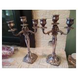 Extremely Heavy Wallace Silverplate "Baroque" Candle Sticks Extremely Heavy Wallace Silverplate "Baroque" Candle Sticks