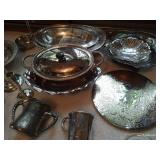 Large Silver Plate Lot Large Silver Plate Lot