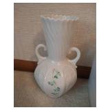 "Belleek" Shamrock Ireland Teacups, Ash Trays & Vase "Belleek" Shamrock Ireland Teacups, Ash Trays & Vase